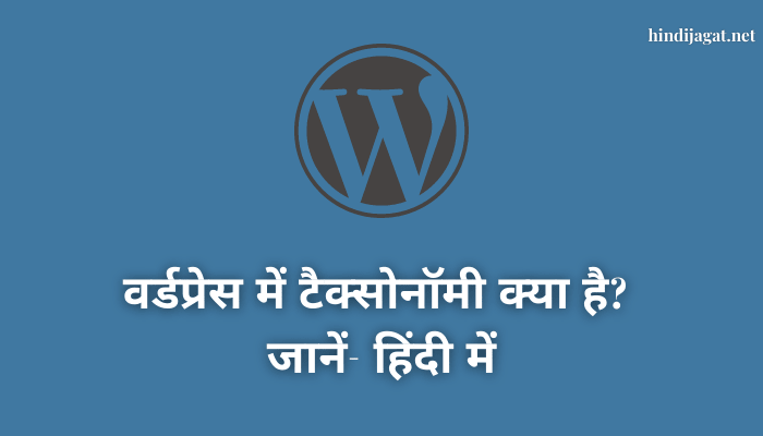 WordPress Taxonomy in Hindi